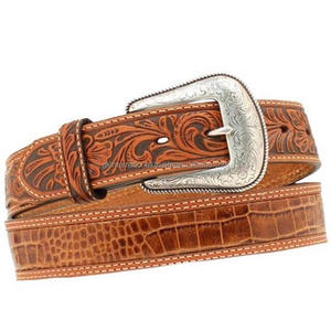 Cinturón de herramientas de cuero occidental tallado a mano de alta calidad con diseño floral elegante personalizado para hombres y mujeres - Product Image 3