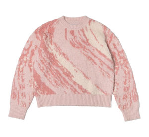 Pull en maille jacquard à col rond et manches longues pour homme, de haute qualité, personnalisé, en mohair, OEM ODM, tricot haut de gamme - Product Image 1