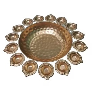 Classic Finish Metal Urli Bowl Decorative Floating Diya Bowl for <b>Home</b> <b>Temple</b> Festival Decoration - Product Image 4