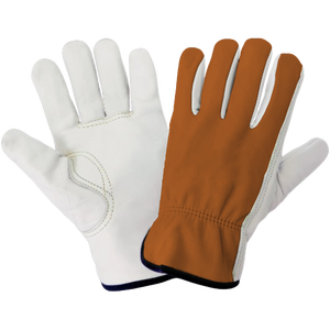 Guantes de Trabajo de Cuero de Cabra Resistentes, Cómodos, Transpirables, de Uso General, Antideslizantes, con Muñequera Ajustable - Product Image 5