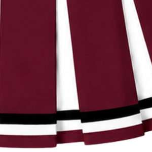 Jupe plissée bordeaux personnalisée pour femmes, uniforme de danse de compétition, tenue d'équipe athlétique avec un design plissé élégant - Product Image 6