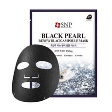 Maschera in Fiala SNP Organic Black Pearl Renew 25ml, Confezione da 11 Fogli, 66 Pezzi per Uso Viso, Prezzo Scontato - Product Image 1