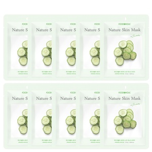 [BEST] Mascarilla Facial Calmante de Pepino Foodaholic Nature, Paquete de 10 Unidades / Hidratante Coreano para el Cuidado de la Piel, Tamaño Viaje - Product Image 1