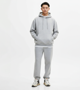 Ensemble de survêtement unisexe 2 pièces pour homme, avec sweat à capuche et pantalon de jogging en polaire antistatique zippé, style streetwear, personnalisable avec logo - Product Image 4