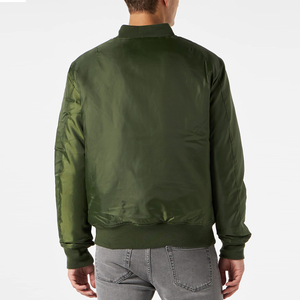 Veste bomber pour homme en nylon matelassé noir de haute qualité, épaisse, pour l'hiver, personnalisée, style Ma1 - Product Image 2
