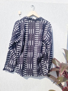 Women Cotton Pajama Set Abstract Dash Print Soft Breathable Night Suit Lounge Wear Co-ord Set Button <b>Down</b> Sleepwear - Product Image 6