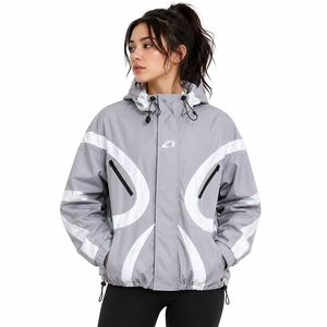 Veste à capuche unisexe en nylon et coton épais, style streetwear de créateur, personnalisable avec impression thermocollante et airbrushing, vente en gros - Product Image 1