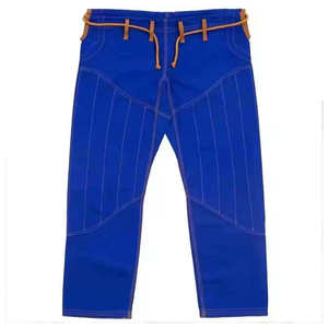 Kimono Azul de BJJ para Hombre, Uniforme de Artes Marciales, Judo, Algodón y Poliéster, Duradero, Corte Regular, Estilo Liso Teñido - Product Image 2