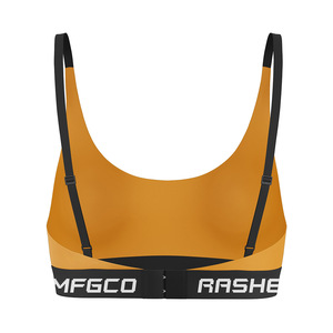 Sujetador deportivo acanalado para mujer con relleno extraíble y ajuste elástico, colores personalizados, venta al por mayor OEM, ropa de fitness personalizada - Product Image 2