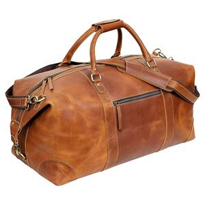 Sacs de voyage en cuir véritable de qualité supérieure pour hommes, avec logo personnalisé, capacité 50-70L, pour le voyage et la salle de sport, vente en gros - Product Image 5