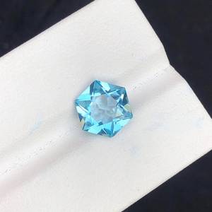 Piedra Preciosa de Topacio Azul, Corte Brillante Redondo, Piedra de Nacimiento de Diciembre, Piedra Natural Suelta de Alta Calidad para Coleccionistas - Product Image 4