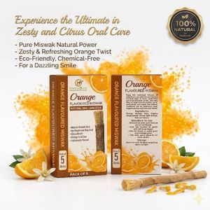 Miswak con sabor natural a naranja para la limpieza bucal diaria que proporciona un sabor refrescante, aliento fresco y un producto ecológico y conveniente. - Product Image 6