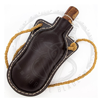 Cantine portative de flacon de bouteille en cuir médiéval pour la cantine Viking en cuir véritable avec sangle de corde réglable