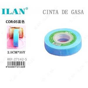 Nastro di garza Ilan 2,5 cm x 35 iarde blu per uso medico - Product Image 1