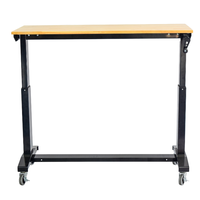 Table de travail manuelle CSPS OEM 117 cm, convertible, hauteur réglable, moderne, avec roulettes, pour garage, atelier, usage industriel