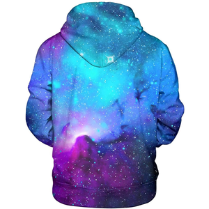 Sudadera con Capucha Estampada con Diseño de Galaxia para Hombre, Corte Regular, Informal, Manga Larga, Tejido de Poliéster, Ropa de Otoño - Product Image 6