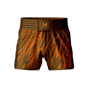 Shorts de boxe et de Muay Thai unisexe Wear 4 Games, taille haute, légers, respirants, 100 % polyester, équipement d'entraînement, vêtements d'arts martiaux - Product Image 3