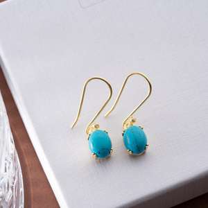 Pendientes Colgantes de Ónix Negro, Plata de Ley 925, Chapados en Oro Vermeil de 14K, Piedra Ovalada, Estilo Vintage, Certificados por IGI, Joyería de Compromiso - Product Image 4