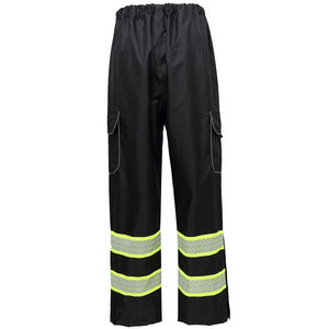 Pantalon de travail pour homme RICSA INTERNATIONAL en polyester noir certifié CE avec bandes réfléchissantes, style cargo, haute visibilité, type uniforme - Product Image 3