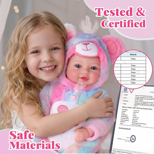 Poupée réaliste en tissu doux de 17 pouces Babeside Lyle, poupée bébé réaliste avec accessoires en peluche arc-en-ciel - Product Image 4