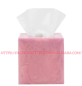 กล่องใส่กระดาษทิชชูทำมือกันน้ำจากเรซิ่น พร้อมช่องใส่ของตกแต่ง สำหรับใส่กระดาษเช็ดปาก เหมาะสำหรับเป็นของขวัญแจกในอินเดีย-FAIZA CRAFT - Product Image 6