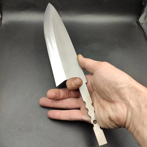 Hoja de Cuchillo de Acero Inoxidable de 9 Pulgadas con Borde Recto y Biselado, Grado DIY, 0.5 mm de Grosor, Hoja de Cuchillo de Chef para Cocina con Mango de Acero - Product Image 3