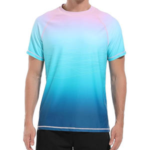 เสื้อยืดรัดรูปผู้ชาย แขนสั้น ป้องกันรังสียูวี แห้งเร็ว รับผลิตแบบ OEM - Product Image 1