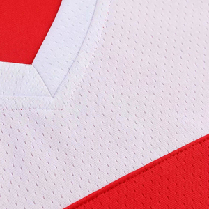 Conjunto de uniforme de baloncesto para adultos, camiseta sin mangas roja y blanca, pantalones cortos, poliéster que absorbe la humedad, ropa deportiva unisex para todas las estaciones - Product Image 4