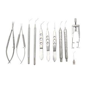 Kit de 12 Piezas de Instrumentos Quirúrgicos Manuales para Cataratas, Herramientas Oftálmicas de Cirugía Ocular de Acero Inoxidable Reutilizables, Set de Faco Capsulorhexis - Product Image 2