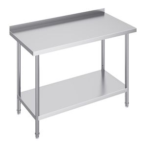Tavolo da Lavoro Commerciale in Acciaio Inox 48" X 36" con Profondità 24" per Preparazione Alimenti, Banco da Lavoro in Metallo Resistente - Product Image 6