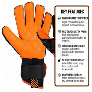 Gants de gardien de but en latex antidérapants et respirants pour l'entraînement et la pratique du football – Prix de gros - Product Image 3