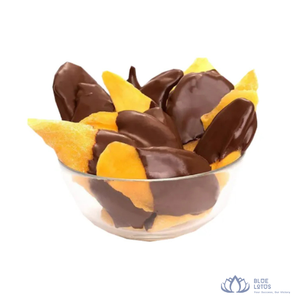[VENTA CALIENTE] Snacks Nutritivos de Mango y Almendras Bañados en Chocolate, Fruta Seca Dulce en Rodajas, Paquete a Granel, Adorno para Postres, Suministro para Panadería - Product Image 1