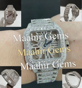 Montre mécanique squelette épaisse pour homme en moissanite et acier inoxydable, haute qualité, résistante à l'eau 10 bars - Product Image 4