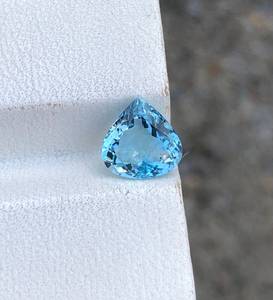 Aigue-marine naturelle Santa Maria en forme de cœur, pierre précieuse en vrac, bijoux fins de qualité supérieure, pierre de cristal bleue - Product Image 3
