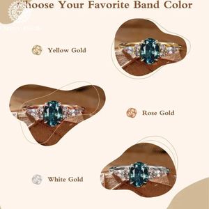 Bague de fiançailles classique pour femme Charm Jewells, en argent plaqué or 18 carats, sertie de trois pierres de moissanite taille coussin, 3 grammes, IGI - Product Image 5