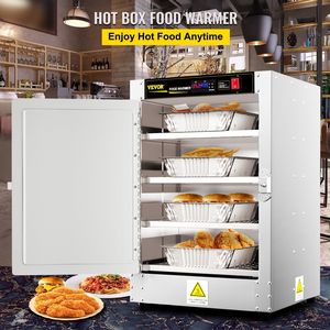 Scaldavivande professionale da banco 40x40x60 cm con vassoio per acqua e quattro vaschette usa e getta per catering, ideale per pizza e altri alimenti - Product Image 2