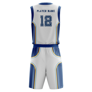 Ensemble d'uniformes de basketball réversibles, maillots d'équipe personnalisés, 100% polyester, respirant, sans manches, séchage rapide, vêtements de sport - Product Image 3