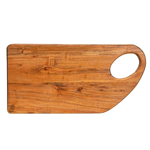 Tabla de Cortar Rectangular de Madera Reversible para Cocina Estilo Rústico, con Ranura para Jugos, 1.5 cm de Grosor, Utensilios de Cocina Ecológicos - Product Image 5