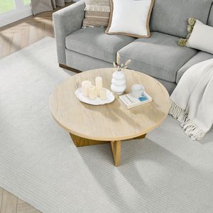 Tavolino rotondo in legno di quercia da 36 \ "per la Reception o la camera da letto-per l'arredamento della casa - Product Image 2