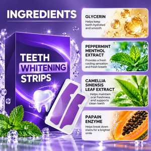Tiras Blanqueadoras de Dientes al Por Mayor con Xilitol y Sin Peróxido, Marca Personalizada, Kit de Blanqueamiento Dental de 28 Pares para Uso Comercial - Product Image 2