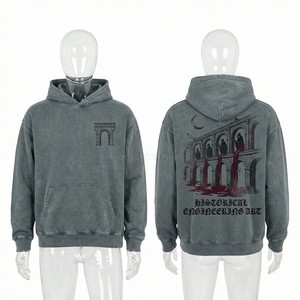 Sudadera con Capucha Morada Vintage Personalizada para Hombre, Estampado Gráfico DTG, Sudadera de Gran Tamaño, Estilo Urbano, Sudadera con Capucha de Felpa Lavada al Ácido - Product Image 2