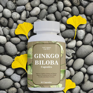 Cápsulas de Ginkgo Biloba cultivadas en estado salvaje Extracto de hierbas naturales para mejorar la memoria y la circulación - Product Image 1