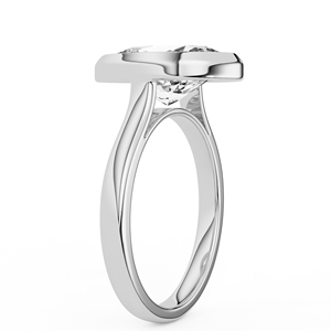 แหวนหมั้นเพชรทรงรี 3.08 กะรัต เพชรเลี้ยงในห้องปฏิบัติการ ทองคำแท้ 14K 18K ประดับแบบ Bezel Set ดีไซน์เรียบหรู แหวนแต่งงานสำหรับผู้หญิง - Product Image 4