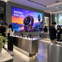 Écran publicitaire LED intérieur P1.25 3840Hz à pas fin, panneau d'affichage LED à service frontal pour magasin de détail