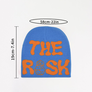 Bonnet tricoté unisexe OEM personnalisé de haute qualité 100 % acrylique, avec étiquette tissée teinte à la lettre, pour l'hiver, le ski et le pêcheur, modèle adulte courant - Product Image 2