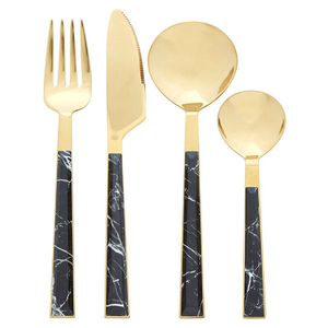Brilliant <b>gold</b> <b>cutlery</b> with textured honeycomb handles. Glamorous, fine and radiant for kitchen use Available at wholesale price - Product Image 6