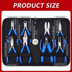 Juego de alicates de 5 pulgadas, 8 Uds., alicates de punta puntiaguda, Mini alicates manuales, alicates para joyería, accesorios, herramientas - Product Image 4