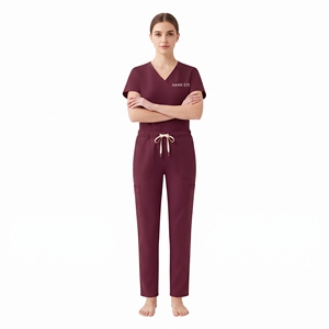 Ensemble de tenue médicale tissée pour femme : pantalon d'infirmière et haut de médecin, uniforme d'hôpital et de soins de santé - Product Image 3