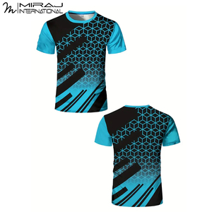 T-shirts à manches courtes pour hommes, motif quadrillé abstrait, nouvelle collection, fabrication sur mesure, vente en gros, OEM ODM - Product Image 3