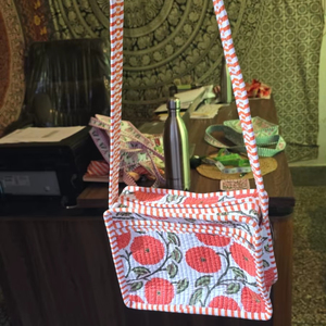 Bolsos de Compras de Verano para Mujer, Hechos a Mano en India, Acolchados de Algodón, Ligeros, Elegantes, Estilo Bohemio, Color Sólido - Product Image 1